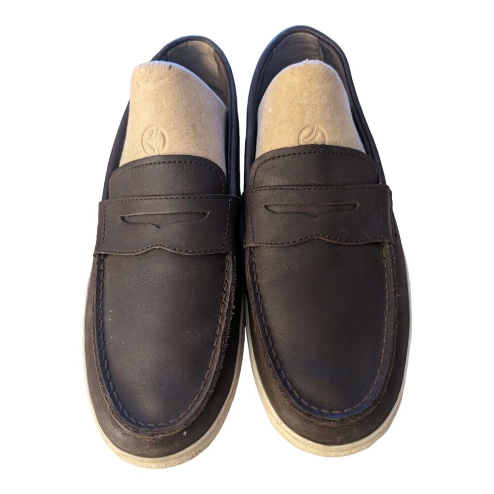 COLE HAAN Men's Hyannis Brown Leather Casual Penny Loafer Shoes SZ 9, C26467